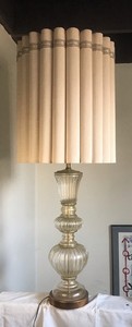 VINTAGE MURANO GLASS LAMP ARCHIMEDE SEGUSO FOR MARBRO GIANT GOLDEN URN NICE!