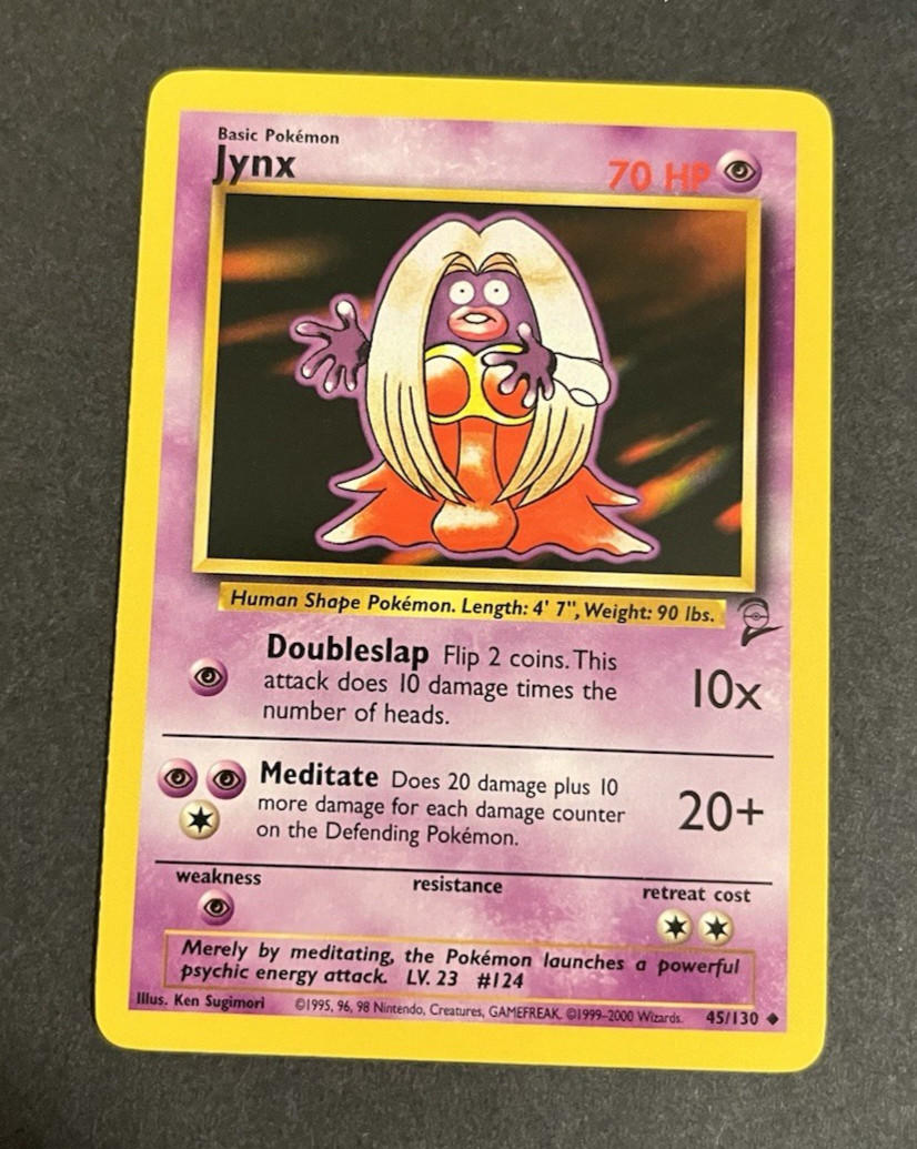 Jynx 45/130 Base Set 2 Uncommon Vintage Pokemon Card WOTC TCG English NM F/S