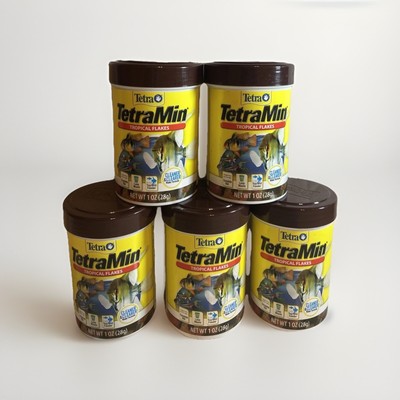 TetraMin Tropical Flakes Net Wt 1oz New Sealed 5 pack   Exp 4/27 