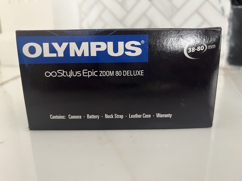 OLYMPUS STYLUS EPIC ZOOM 80 DELUXE 38-80mm Camera W/ Original Case TESTED - Picture 6 of 10