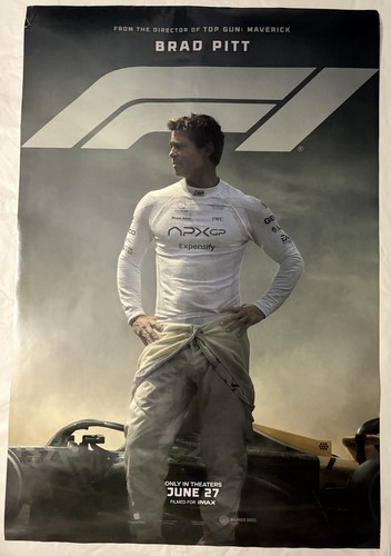 F1 FILMPOSTER 27x40 2-SEITIG ORIGINAL KINOSTART BRAD PITT FORMULA ONE