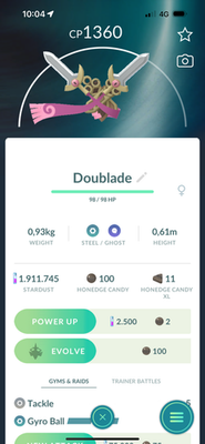 Honedge,Doublade,Aegislash (Shield Forme) | Tr-de 20k stardust | eBay