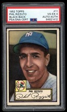 1952 Topps #11 Black Back Phil Rizzuto PSA/DNA Autograph PSA 4 Auth AUTO HOF