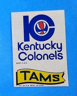 1971-72 TOPPS STICKERS COLONELS TAMS EX-MINT 