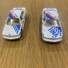 Matchbox Mattel 31 BMW 5 Series in white, "FINA" tampo, 8 dot wheels, mint! X2