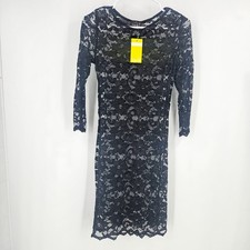 Vintage 2000s y2k Zack London Lace Dress Black Bodycon Goth Whimsigoth NWT Sz 6