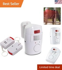 Battery-Powered Burglar Alarm with Remote Control - 5m Range 105dB Siren