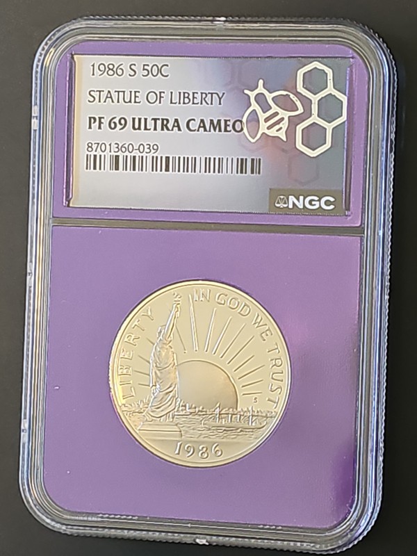 1986 S Liberty Half Dollar NGC PF 69 Ultra Cameo