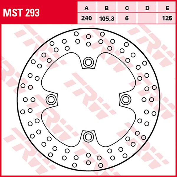 TRW Bremsscheibe (FüR: Honda FJS 600 Silver Wing ABS PF01B 03-09 Hinten )-image