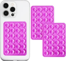 AZXYI 2 Pack Silicone Suction Phone Case Mount, Silicon Adhesive Suction Cup