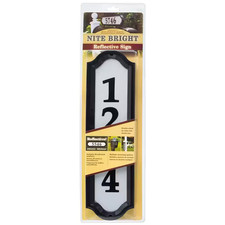 Reflective Address Plaque Sign Kit Wall Post Mailbox Mount House Number Plate