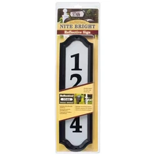 Reflective Address Plaque Sign Kit Wall Post Mailbox Mount House Number Plate