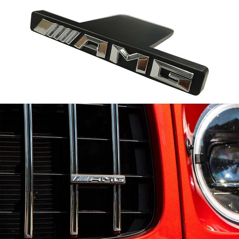 For Mercedes-Benz(2048170616)AMG Front Grill Badge Emblem GT Panamericana Silver Foto 3 de 4