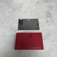 Tom Ford Red Leather Card Holder Wallet with Mirror Brand New