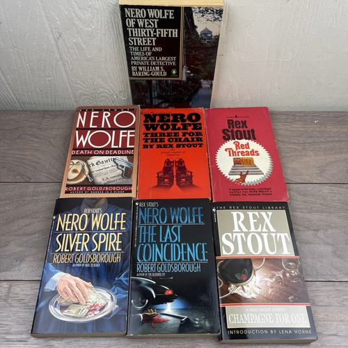 Rex Stout, Robert Goldsborough Etc Lot 7 VTG PB Nero Wolfe Series Mystery Books - Picture 5 of 24