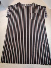 MTS Dress Women's Size Medium Striped Cuffed Sleeve Shirt Dress