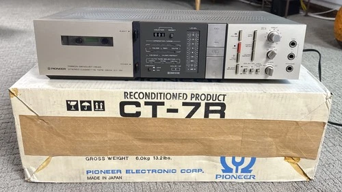 1981 Pioneer CT-7R Stereo Cassette Tape Deck In Original Box Powers On For Parts