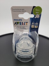 Philips Avent Natural First Flow Nipple, 2 Pack, 1 Month  BRAND NEW, SEALED 