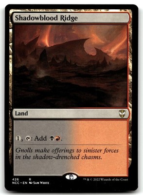 Shadowblood Ridge MTG NCC 426 Black, Red Sam White