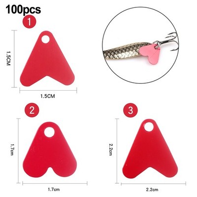 100 Stück Kunststoff Angelköder Fishtail DIY Spinner Zubehör Sequin Bait
