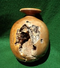  wood Vintage Turned Redwood Burl Wood Weed Vase
