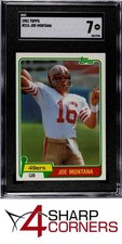 1981 TOPPS #216 JOE MONTANA RC 49ERS HOF SGC 7