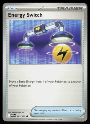 Energy Switch 115/132 Common Mega Evolution Pokemon Near Mint