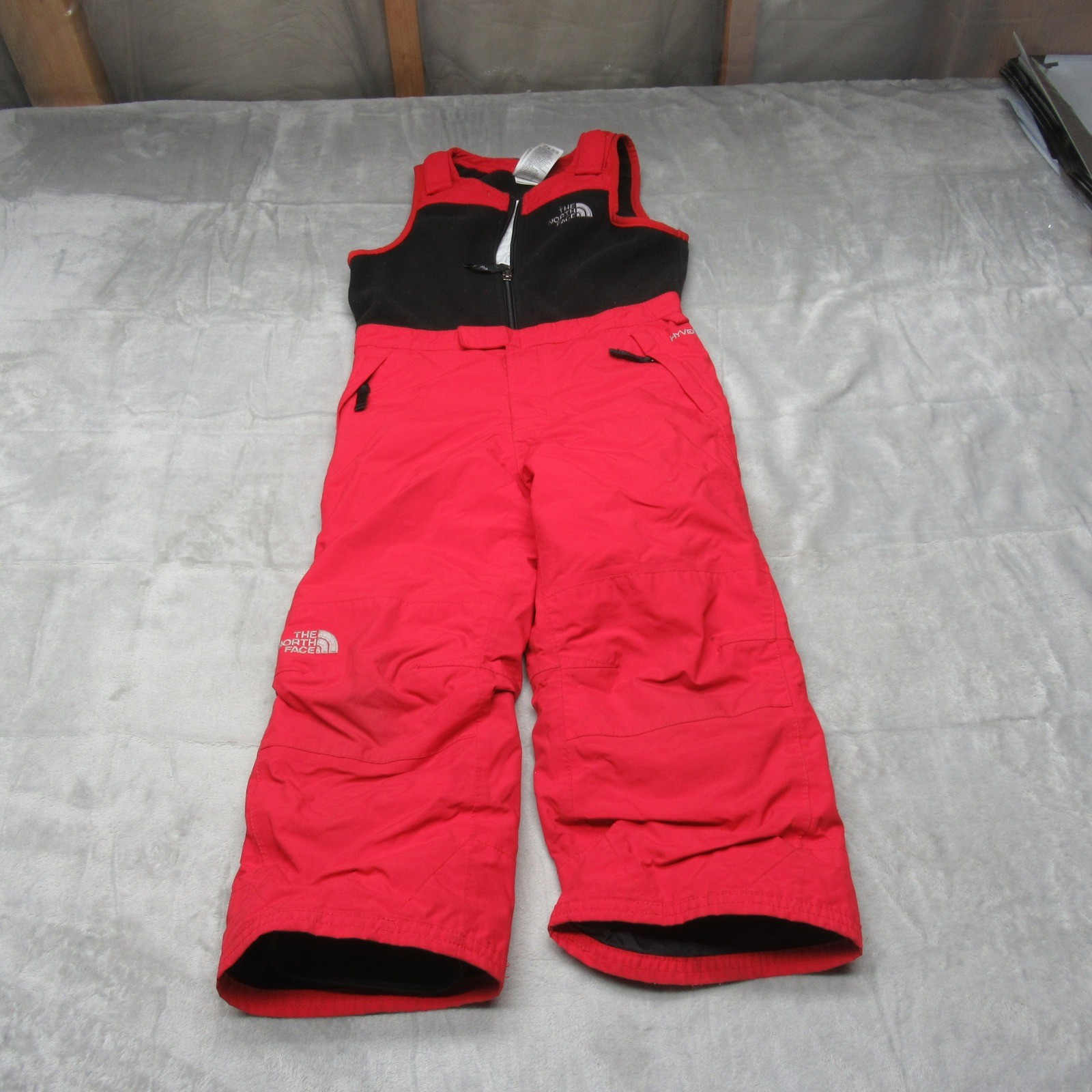 North Face Snow Bibs Toddler 4T Red Waterproof Insulated Warm Winter Ski Zip Up
