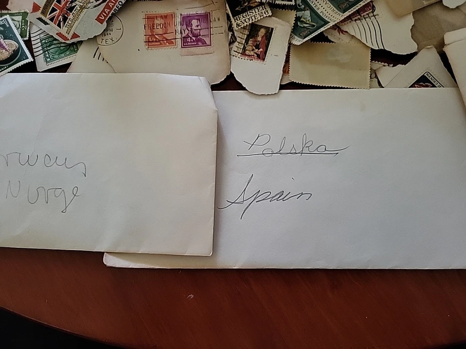 Vintage Global Postal Stamp Lot Canceled France USA Norway Germany Italy Beligum - Image 3 of 4