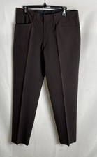 Prada Men's Dark Brown Stretch Polyester Trousers Dress Pants IT 52 US 34x31