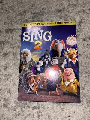 Sing 2 Collector's Edition DVD Illumination +2 Mini Movies w slip cover