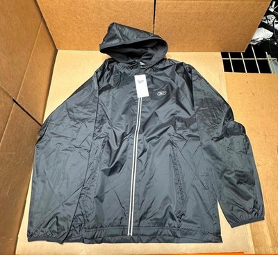 Reebok Classics Men's Grey Premier Windbreaker Oversized Medium/Large