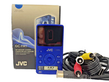 JVC GC-FM1AE PICSIO PAL HD Memory Camera Portable Pocket Video Camcorder - Blue