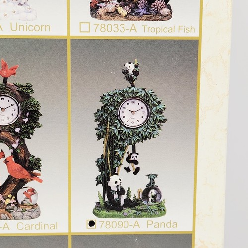 Cadona Clock Collection Panda Bear Pendulum 13” Mantel Desk Top C.R.E.S. - Picture 18 of 21