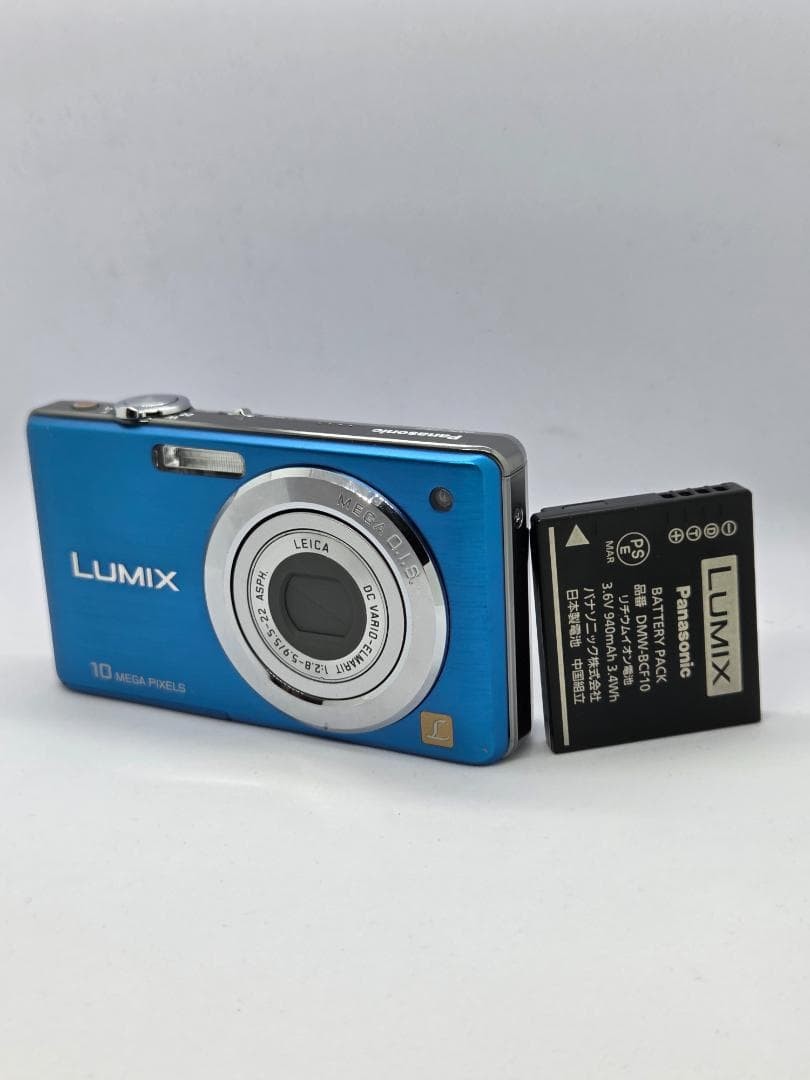 【✨美品✨】Panasonic DMC-FS7 【✨新品バッテリー付✨】 Panasonic LUMIX DMC-FS7 Blue Compact Digital Camera with Battery