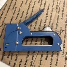 Arrow Fastener Staple Gun Model T55 Blue Uses Arrow T-50 Staples Made In USA