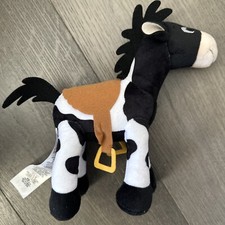 Disney Pixar Toy Story Bullseye Plush Horse 8  White Black Woody Stuffed Animal