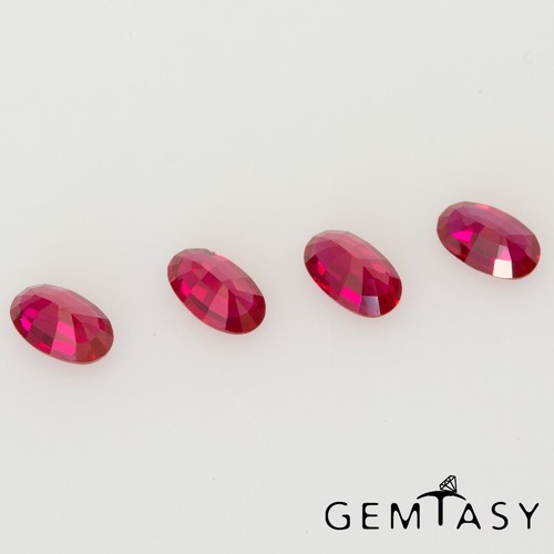 Cut stone - Ruby Pigeon blood Czochralski (Pulled) lab grown, facet 5x3mm 0.30ct - Picture 3 of 3