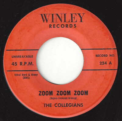 COLLEGIANS Zoom Zoom Zoom/On Your Merry Way Winley 224 R&B DOO WOP 1958 45RPM