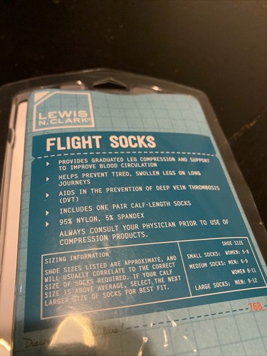 Compression Socks Flight Socks DVT Aid Prevention Medium Healthcare - Picture 3 of 5