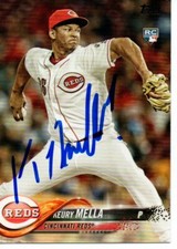 Keury Mella Cincinnati Reds 2018 Topps Series 2 Signed Card
