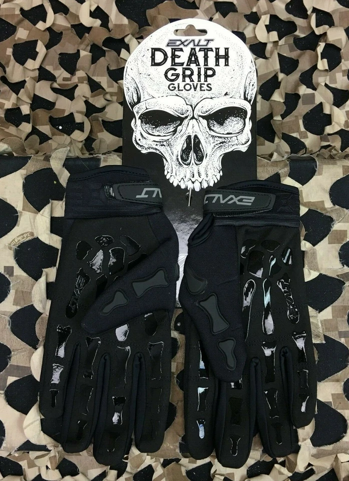 NUEVO Guantes de paintball Exalt Death Grip dedo completo - negros - grandes - Imagen 2 de 4