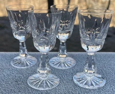 Set of FOUR Waterford Crystal Rosslare Cordial Glasses Goblets