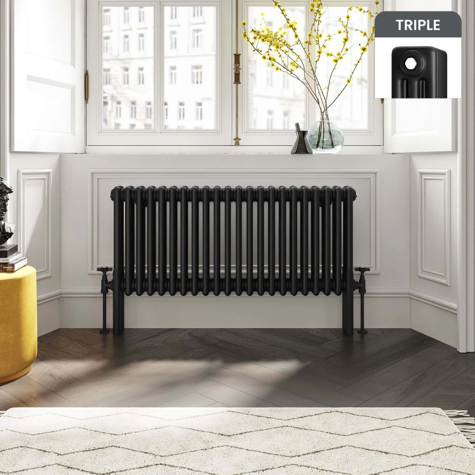 Traditional 2 3 Column Horizontal Vertical Radiator Cast Iron Style Vintage Rads - Image 2 of 4