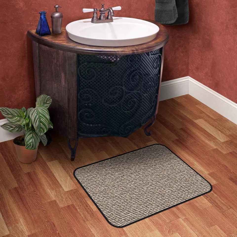 НЕСКОЛЬЗЯЩИЙ КОВЕР коврик для гостиной кухни напольный коврик ЧЕРНАЯ РЯБЬ - Изображение 3 из 4