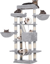 Cat Tree, 68 Inch Multi-Level Cat Tower for Indoor Cats, 2 Widened Plush Perches