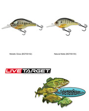 Live Target Bluegill Crankbait (BG70S) SHALLOW DIVE 1/2oz Free Shipping