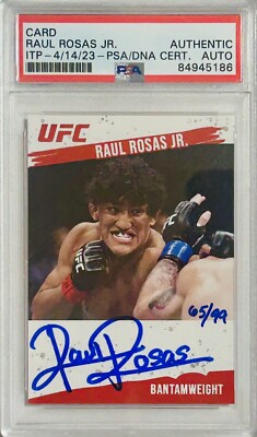 UFC　Optic　ラウル・ロサス　サインカード Raul Rosas Jr. Signed LE #65/99 UFC 2023 Reclaim RC AUTO PSA