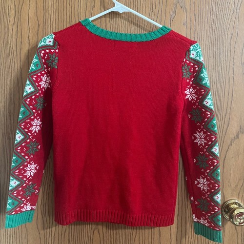 Girls Christmas Llama Sweater 33 Degrees Size Large - Picture 2 of 12