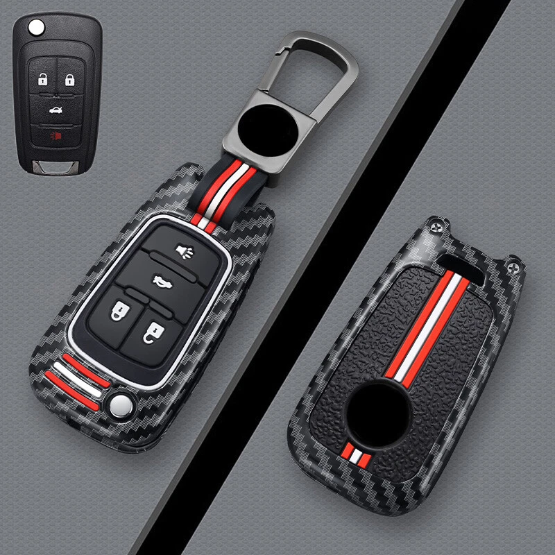 Silicone Zinc Alloy Car Key Fob Case Cover For Chevy Camaro Cruze Equinox Impala - Imagem 3 de 4